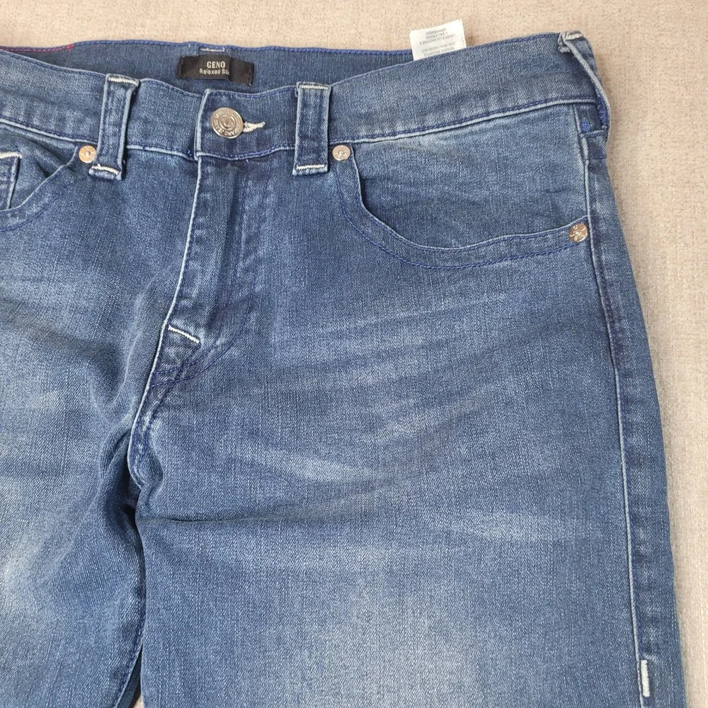 True Religion Geno Relaxed Slim Mens Jeans Blue Medium Wash Size 34